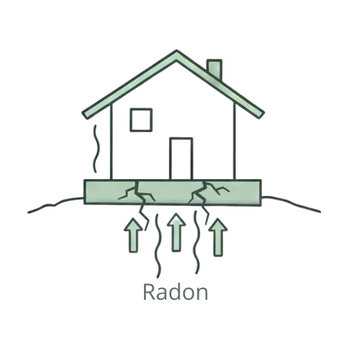 Radon gelangt ins Haus